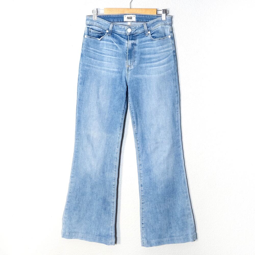 Paige Laurel Canyon Jeans Light Wash Flare 30 Y2K Wide Leg